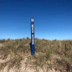 My beach access post...sighted a minimum of four times a day