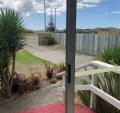 Lots of hours sitting at the dining table at the porch, sorting pictures and looking out this window.