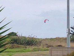 And I think this is the first time I have ever been able to watch him kite while sitting at my dining table.