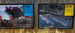 The port immediately after earthquake and then rebirthed as a marina complex