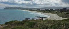 Looking back down the beach to St Clair