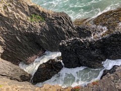 Saying goodbye to the cliffs at St Clair's beach