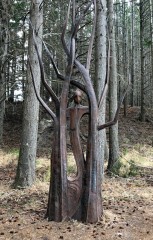 Sculpture hidden amongst the trees