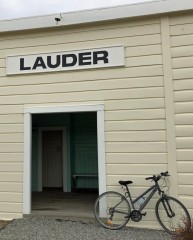 Repurposed railstations along the trail