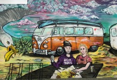 Freedom campers enjoying fish and chips?