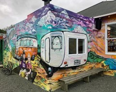Nope, just an awesome 3-D mural at the Kakaui store