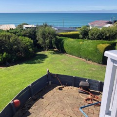 All in - even the patio is shaped like a ship's bow