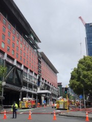 Two days after the fire, the crews are still working to put out flares