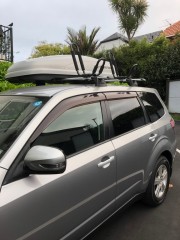 And finally the roof box and kayak rack - ready to go!