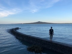 Mission Bay with Rangitoto Island in the background (a recent volcanic addition - just 600 years ago)