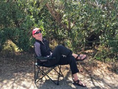 This is honestly the first time we have used the beach chairs that I insisted we buy.  Perhaps we need to do more sitting around?