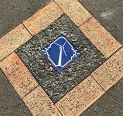 Brooklyn tiles leading the way to the trail up