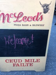 A craft brewery inside a Pizza Barn - we went for the stout instead of the dough