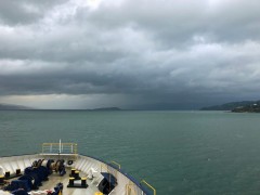 Leaving Wellington Harbour